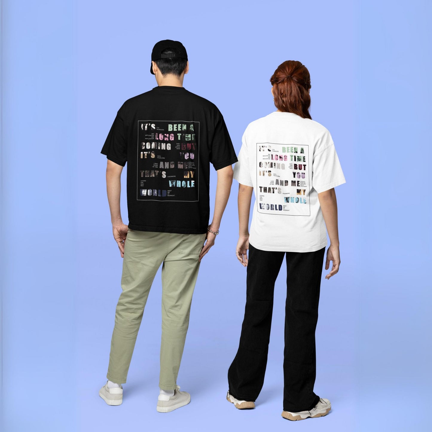 taylor swift the eras tour oversized tshirt (black)