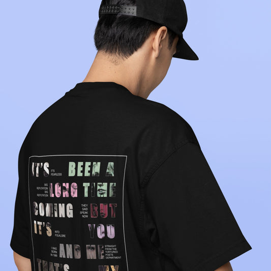 taylor swift the eras tour oversized tshirt (black)