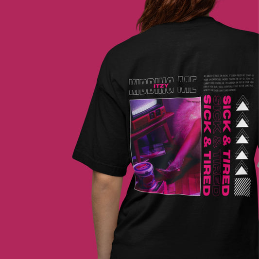 itzy kidding me oversized tshirt