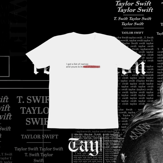 taylor swift look what you made me do lyric regular fit tshirt