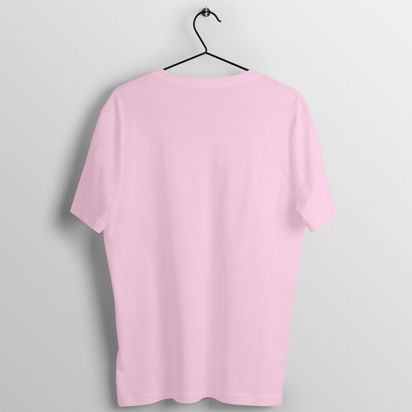 Back view of BTS BT21 Cooky T-shirt hanging on a hanger, highlighting the plain back of the tee.