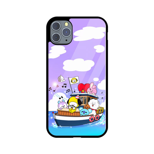 bts bt21 glass iphone case