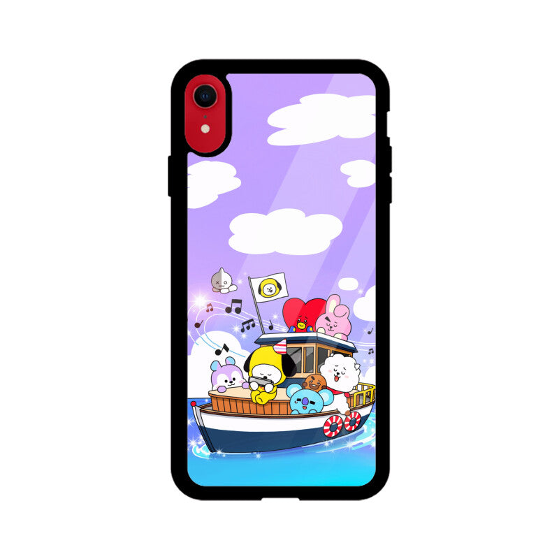bts bt21 glass iphone case