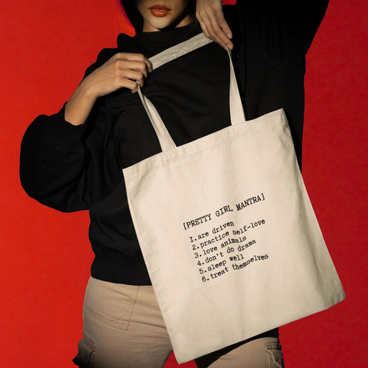 jennie pretty girl mantra tote bag