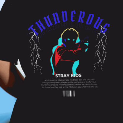 stray kids thunderous oversized tshirt