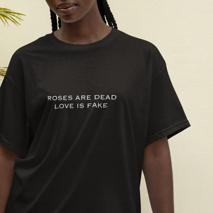 blackpink rosé roses are dead love is fake regular fit tshirt