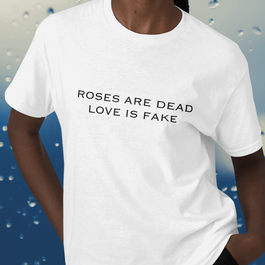 blackpink rosé roses are dead love is fake regular fit tshirt
