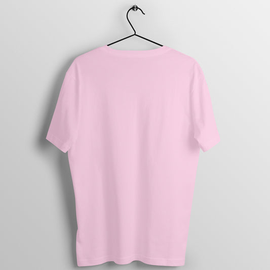 Back view of BTS BT21 Cooky T-shirt hanging on a hanger, highlighting the plain back of the tee.