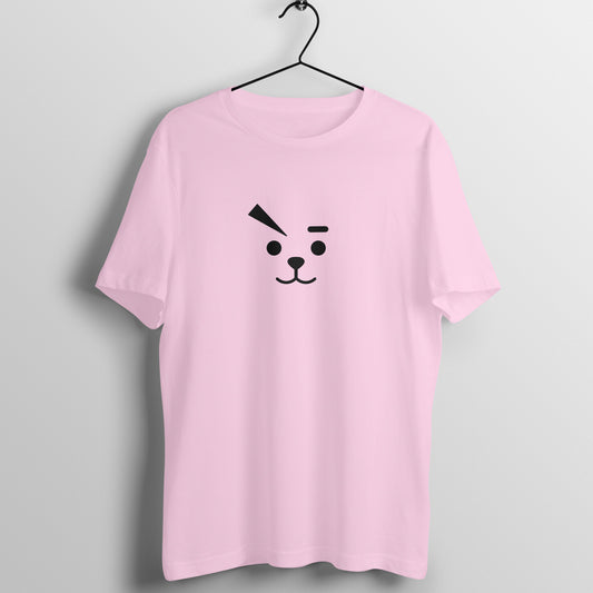 Front view of BTS BT21 Cooky T-shirt featuring Jungkook's character, with Cooky's face prominently displayed on the chest.