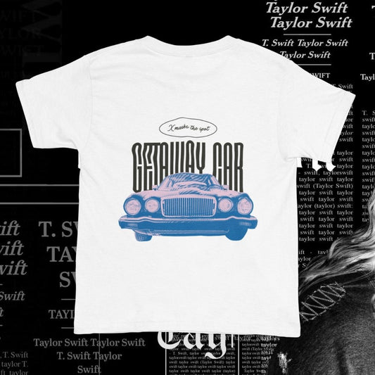 taylor swift getaway car regular fit tshirt